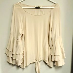 cream blouse